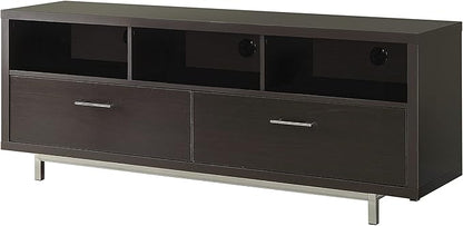 Coaster Furniture Low TV Console with 3 Storage Compartments and 2 Drawers Cappuccino 701973 - LeafyLoom