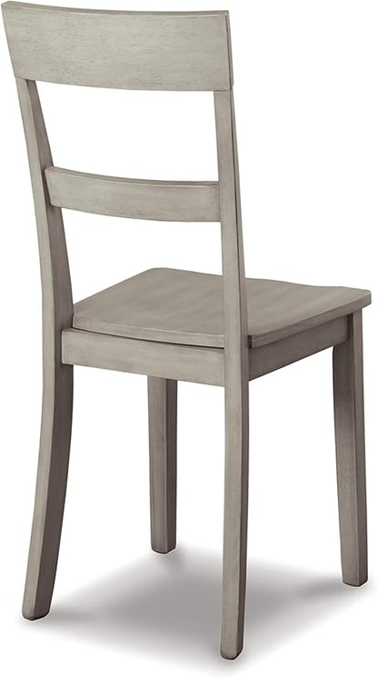 Signature Design by Ashley Loratti Modern Farmhouse 18" Weathered Wood Dining Chair, 2 Count, Gray - LeafyLoom