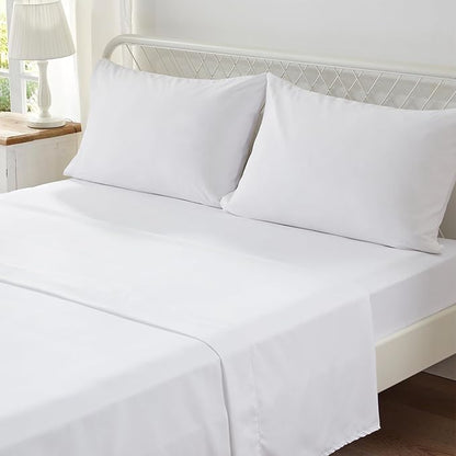 Anluoer Full Comforter Set 7 Pieces, White Tufted Bed in a Bag with comforters and sheets, All Season Bedding Sets with 1 Comforter, 2 PillowShams, 2 Pillowcases, 1 Flat Sheet, 1 Fitted Sheet - LeafyLoom