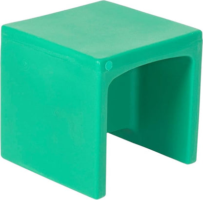 Children's Factory 3-in-1 Cube Chair for Kids, Flexible Seating Classroom Furniture, 1-Pack, Green - LeafyLoom