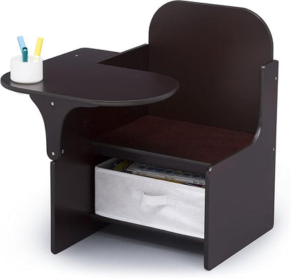 Delta Children MySize Chair Desk With Storage Bin, Dark Chocolate - LeafyLoom