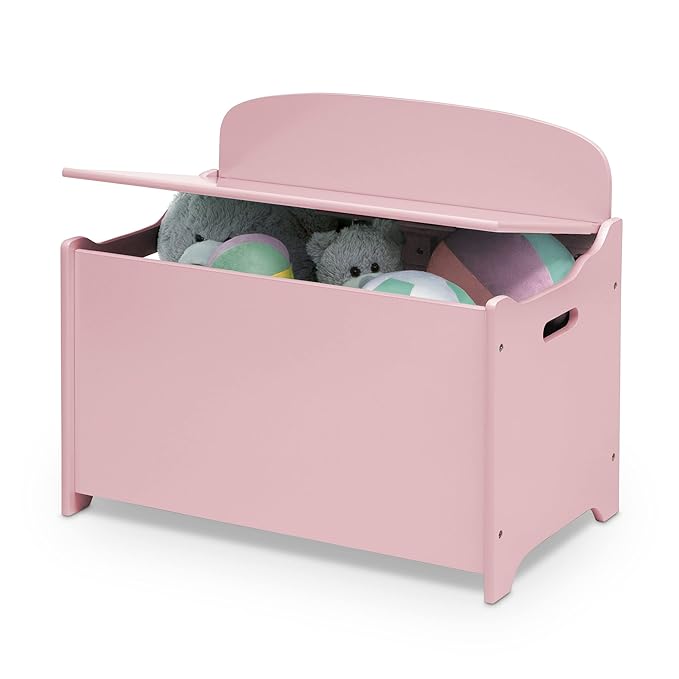 Delta Children MySize Deluxe Toy Box, Dusty Rose - LeafyLoom