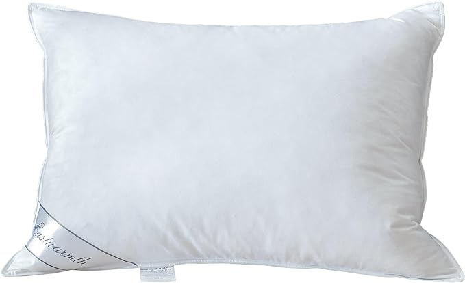 Goose Feathers Down Pillow for Sleeping,Hotel Collection Queen Size Soft Bed Pillow,100% Cotton Cover Queen Size (20X30IN) 1 Pack - LeafyLoom