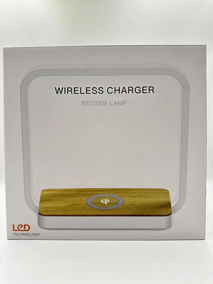 Bedside Lamp Qi Charger LED Desk Lamp with Touch Control 3 Light Hues,Table Lamp Eye-Caring Reading Light for Kids, Adults, Home, Dorm and Office,Wireless Charge for All Qi Devices - LeafyLoom