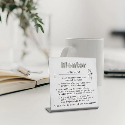 Afterprints Mentor Gifts for Women Men Thank You Gifts For Mentor Leaving Going Away Retirement Appreciation Boss, Coworker, Teacher, Counselor, Coach Office Desk Decor XLK04 - LeafyLoom