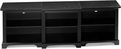 Rockpoint 70inch Modern TV Stand Storage Media Console Entertainment Center for TVs up to 80,Black - LeafyLoom