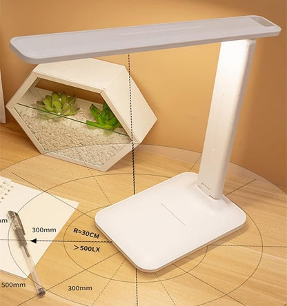 LED Desk Lamp, Dimmable Table Lamp with 3 Color Temperatures, Eye-Caring Reading Lamp with a Built-in Lithium Battery , USB Rechargeable, Touch Control, Study Lamp, Table Lamp, White - LeafyLoom