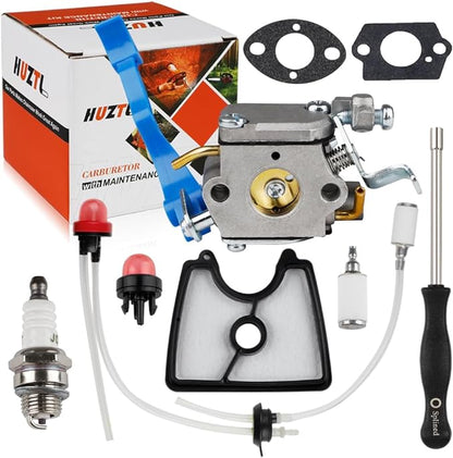 HUZTL 590460102 Carburetor for Husqvarna 125B 125BX 125BVX Leaf Blower Parts C1Q-W37 Carb Air Filter Fuel Line Kit - LeafyLoom