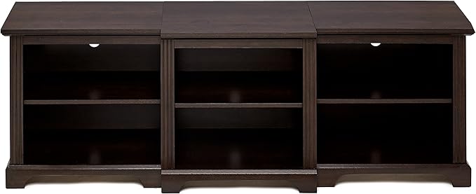 Rockpoint 70inch Modern TV Stand Storage Media Console Entertainment Center for TVs up to 80,Espresso - LeafyLoom