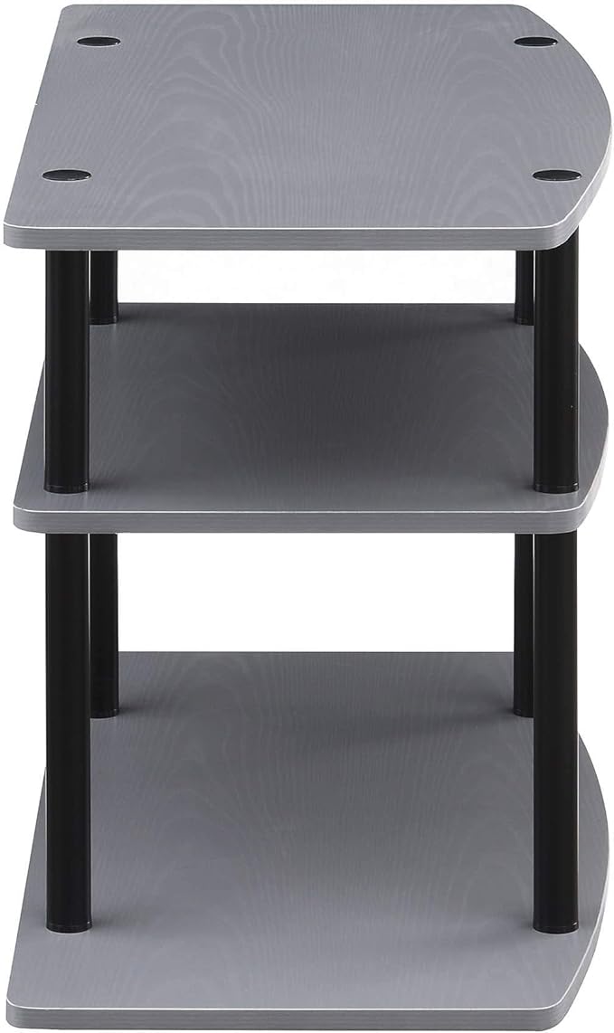 Convenience Concepts Designs2Go 3-Tier TV Stand, 31.5", Gray/Black - LeafyLoom