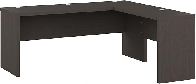 Bush Business Furniture Echo L Shaped Computer Desk, 72W, Charcoal Maple - LeafyLoom