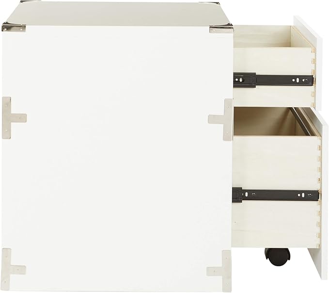 OSP Home Furnishings Wellington 2-Drawer File Cabinet, White - LeafyLoom