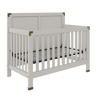 Baby Relax Miles 5-in-1 Convertible Crib for Nursery, Soft Gray - LeafyLoom