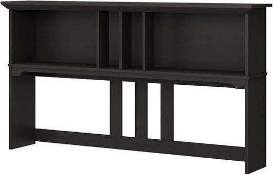 Bush Furniture Salinas Hutch, Desk Attachment with Shelf Storage for Home Office, 60W, Vintage Black - LeafyLoom