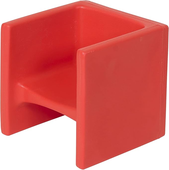 Children's Factory 3-in-1 Cube Chair for Kids, Flexible Seating Classroom Furniture, 1-Pack, Red - LeafyLoom