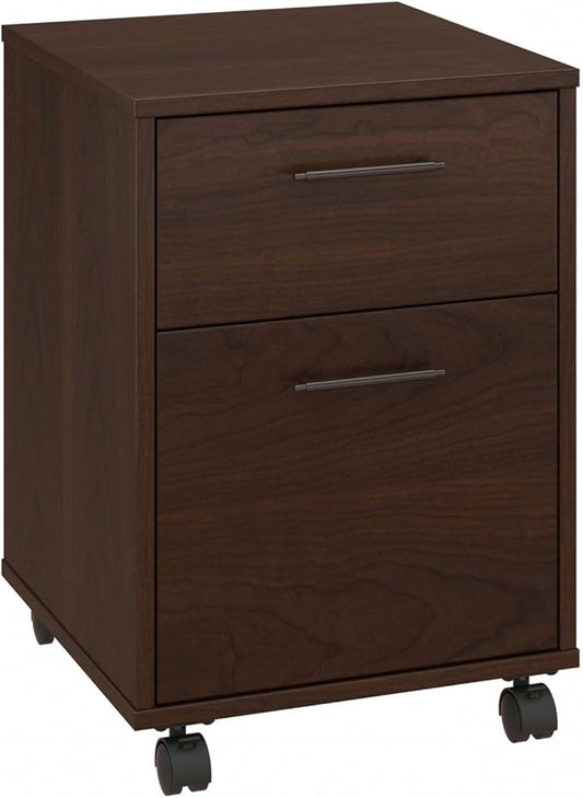 Bush Furniture Key West 2 Drawer Mobile File Cabinet, Bing Cherry (KWF116BC-03) - LeafyLoom