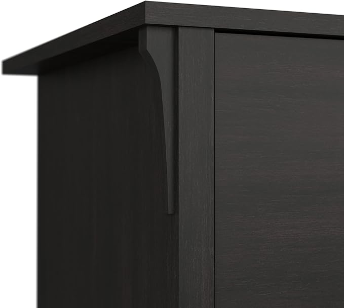 Bush Furniture Salinas 2 Drawer Lateral File Cabinet | Home Office Storage for Letter, Legal, and A4-size Documents, Vintage Black - LeafyLoom