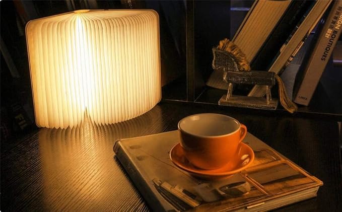 HutHomery Desk Lamp, Wooden Book Light, LED Night Reading Light, Bedside Desk Table & Wall Light Lamp USB, Perfect for Nightstand, Home & Office Decor Gift Ideas - LeafyLoom