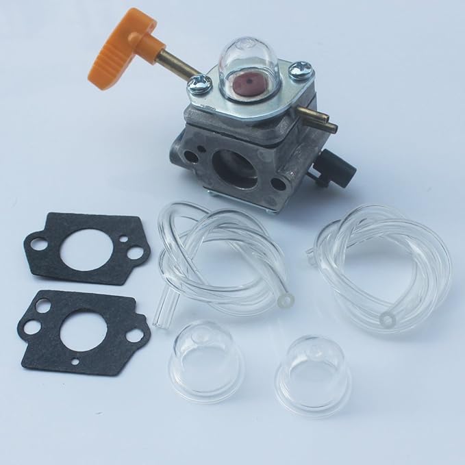 kipa Carburetor for Homelite 308054041 UT-09520 UT-09521 UT-09523 UT-09525 26cc Blowers with Fuel Lines Primer Bulbs Mounting Gaskets - LeafyLoom