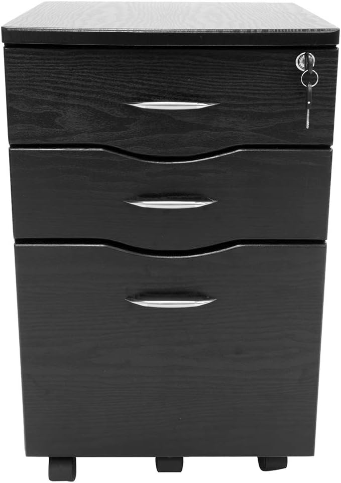 Techni Mobili Rolling Storage and File Cabinet, Espresso - LeafyLoom