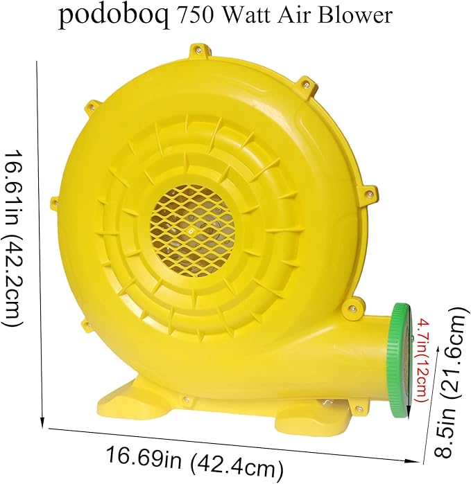 Inflatable Bounce House Blower, Air Blower for Inflatable Castle and Jump Slides, Portable and Powerful Fan Pump Commercial Inflatable Blower, Blower for Bounce House - LeafyLoom