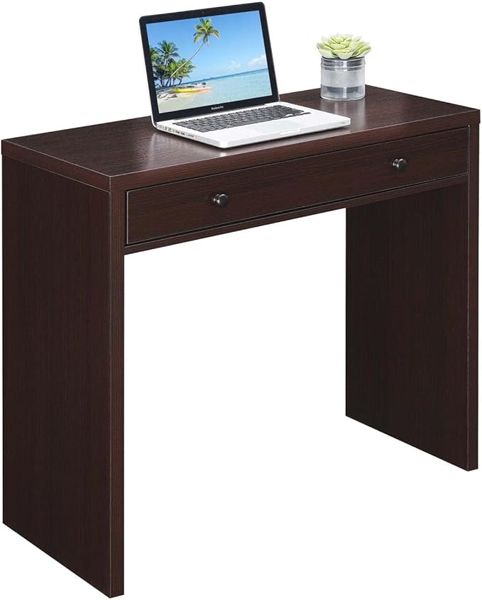 Convenience Concepts Northfield Desk with Drawer, Espresso - LeafyLoom