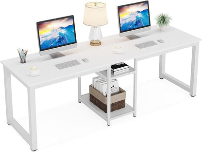 Computer Desk, White - LeafyLoom