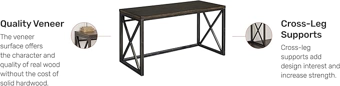 Xcel Cinnamon Finish Office Desk by Home Styles - LeafyLoom