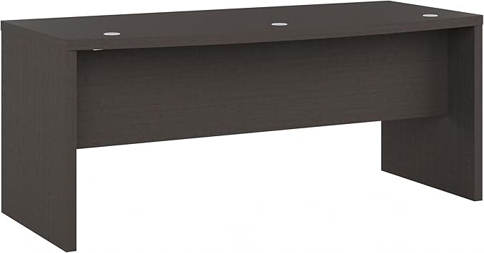 Bush Business Furniture Echo Bow Front Desk, 72W, Charcoal Maple - LeafyLoom