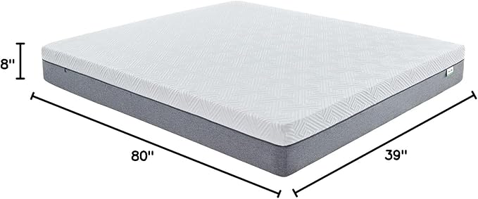 Novilla Mattress Twin XL, 8-Inch Gel Memory Foam Mattress for Pressure Relief, Enhanced Support & Plush Comfort, Twin XL Mattress in a Box, Bliss - LeafyLoom