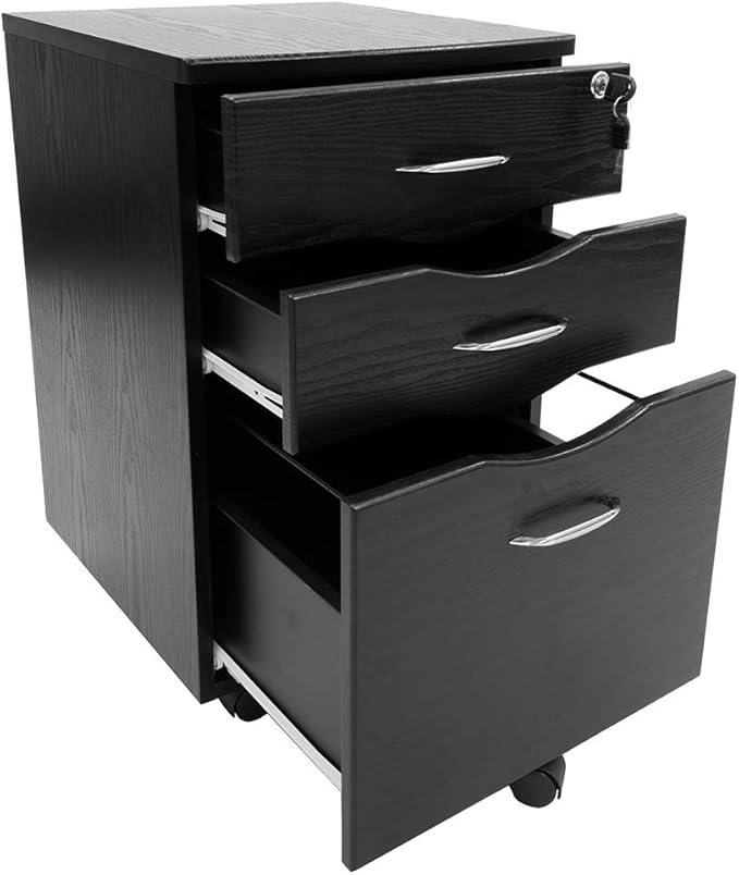 Techni Mobili Rolling Storage and File Cabinet, Espresso - LeafyLoom