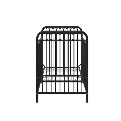 Little Seeds Monarch Hill Ivy Metal Baby Crib, Black - LeafyLoom