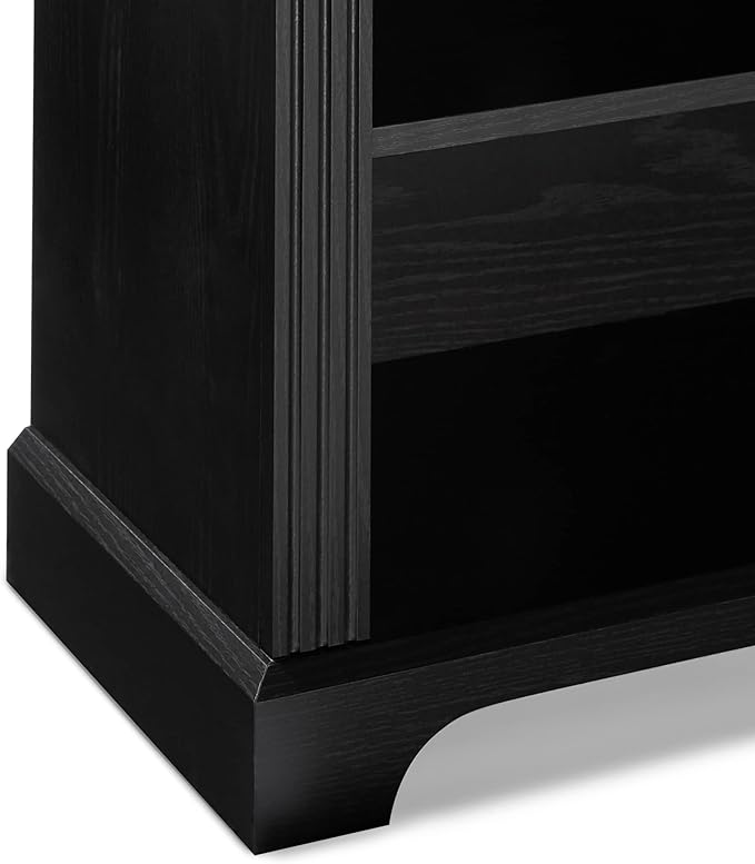 Rockpoint 70inch Modern TV Stand Storage Media Console Entertainment Center for TVs up to 80,Black - LeafyLoom