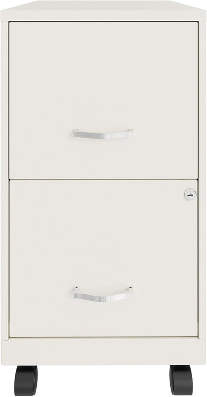 LYS SOHO File/File Mobile File Cabinet, White - LeafyLoom