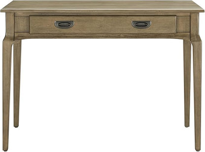 Leick Home 22400-GR Stratus Laptop Computer Desk with Drop Front Keyboard Drawer, Smoke Gray - LeafyLoom