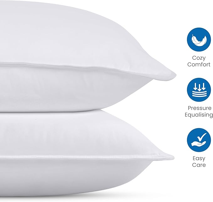 Utopia Bedding Bed Pillows for Sleeping (White), King Size, Set of 6, Hotel Pillows, Cooling Pillows for Side, Back or Stomach Sleepers - LeafyLoom