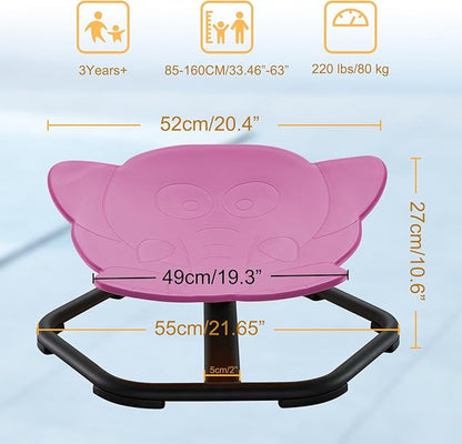 Spinning Chair for Autistic Kids Sit and Spin Chair for Kids Swivel Sensory Chair Elephant Spinning Seat Autism Sensory Chair Items for Sensory Room Training Balance Body Coordination - LeafyLoom