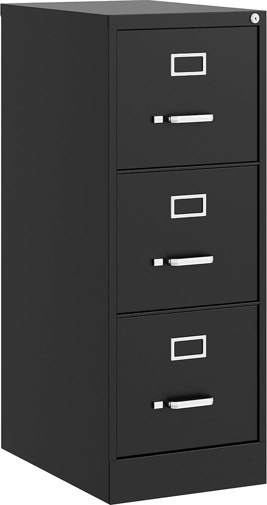 Lorell Fortress Commercial File Cabinet, Black - LeafyLoom