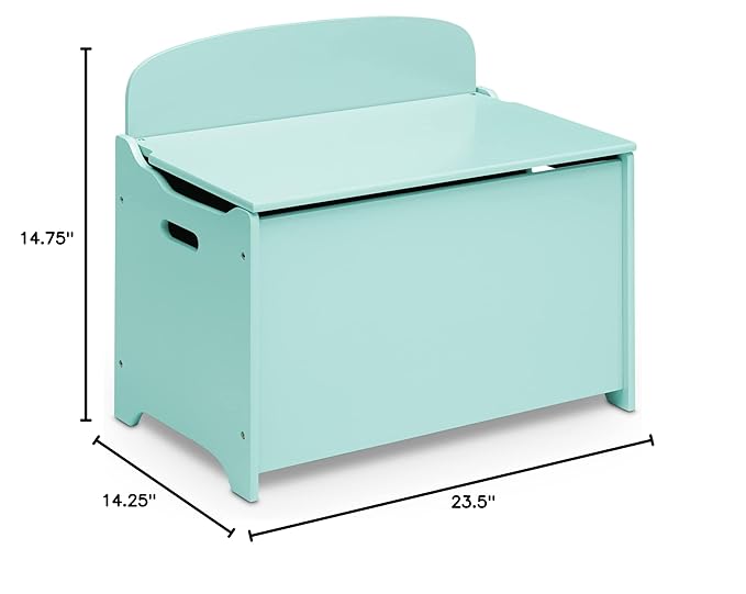 Delta Children MySize Deluxe Toy Box, Mint - LeafyLoom