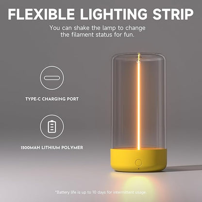 Mini Minimalist Table Lamp Cordless LED Desk Lamp Rechargeable Modern Night Lights Portable Nightstand Lamps Unique Ambient Light Mood Lighting for Bedroom, Beside, Nursery - LeafyLoom