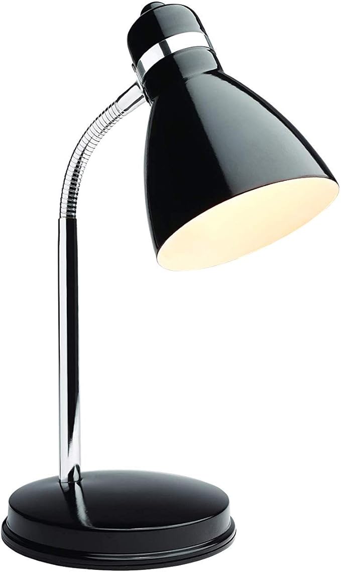 Newhouse Lighting NHDK-OX-BK Oxford Classic Desk Lamp with LED Bulb Included, Black - LeafyLoom