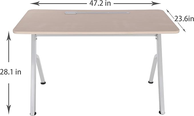 ApexDesk 47" Computer Desk, Modern Simple Style Desk for Home Office, Study Student Writing Desk - Oak - LeafyLoom