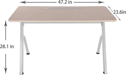 ApexDesk 47" Computer Desk, Modern Simple Style Desk for Home Office, Study Student Writing Desk - Oak - LeafyLoom