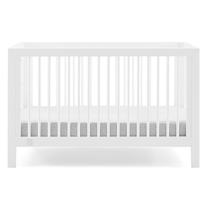 Delta Children babyGap Charlie 6-in-1 Convertible Crib + Brannan Bear Bookcase with Bins + Brannan Bear Wall Shelf with 4 Hooks, Bianca White (Bundle) - LeafyLoom