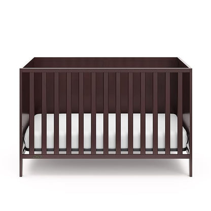 Graco Theo 3-in-1 Convertible Crib (Espresso) - GREENGUARD Gold Certified, Converts to Toddler Bed & Daybed, Fits Standard Full-Size Crib Mattress, 4 Adjustable Mattress Heights - LeafyLoom