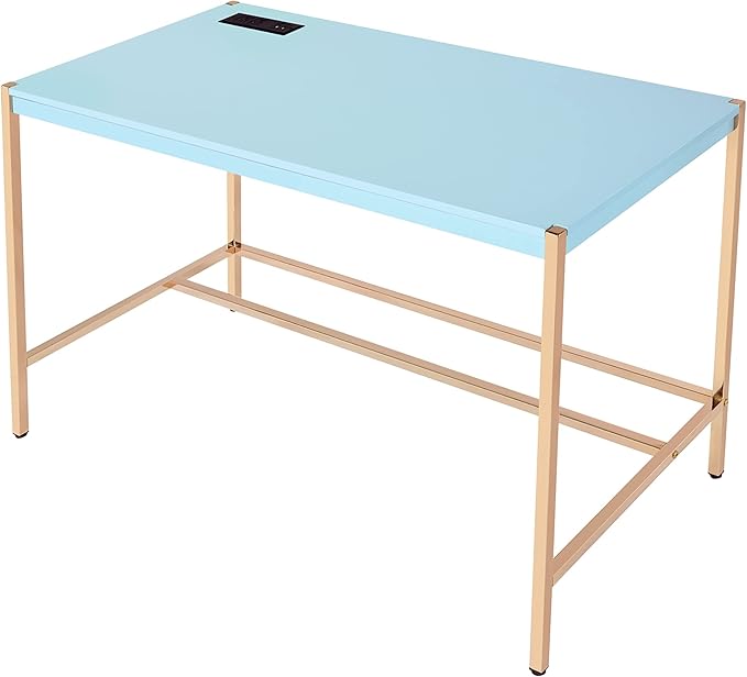 NicBex Laik-DW-00065-DX Desks, 42" W x 20" D x 30" H, Baby Blue - LeafyLoom