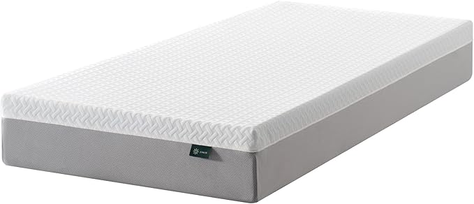 ZINUS 8 Inch Green Tea Essential Memory Foam Mattress [New Version], Twin, Fiberglass Free, Medium Feel, Breathable Airflow Memory Foam, Certified Safe Foams & Fabric, Mattress in A Box - LeafyLoom