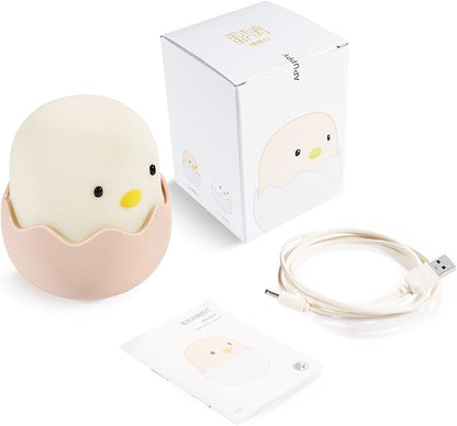 Kids Night Light, Cute Creative Egg Shell Baby Night Light with Touch Sensor, Nursery Night Lights, Kawaii Desk Accessories, Room Decor for Boys Girls Kids Gifts - LeafyLoom