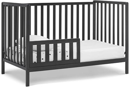 Delta Children Heartland 4-in-1 Convertible Crib, Black - LeafyLoom