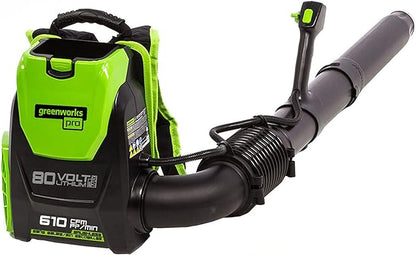 Greenworks 80V (180 MPH / 610 CFM / 75+ Compatible Tools) Cordless Brushless Backpack Blower, Tool Only - LeafyLoom